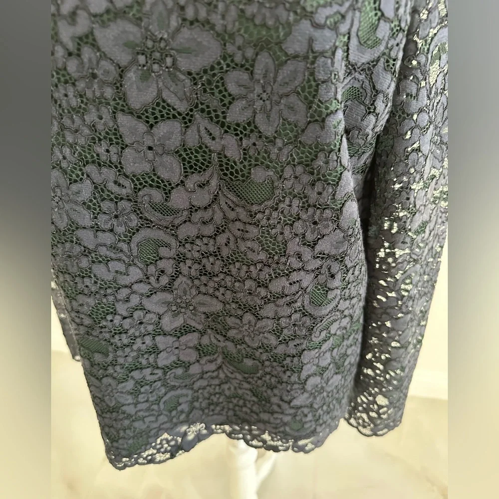 Tory Burch Navy Floral Lace Blouse